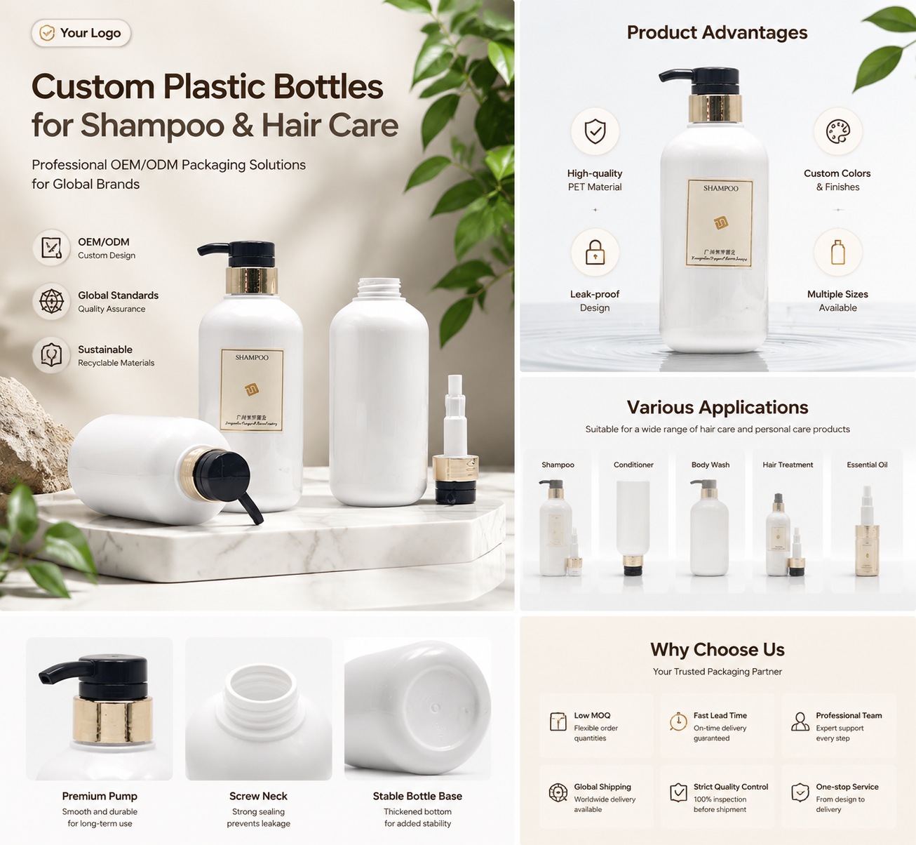 Glossy White Rounded Bulb Pump Bottles | Minimalist Luxury Personal‑Care Containers