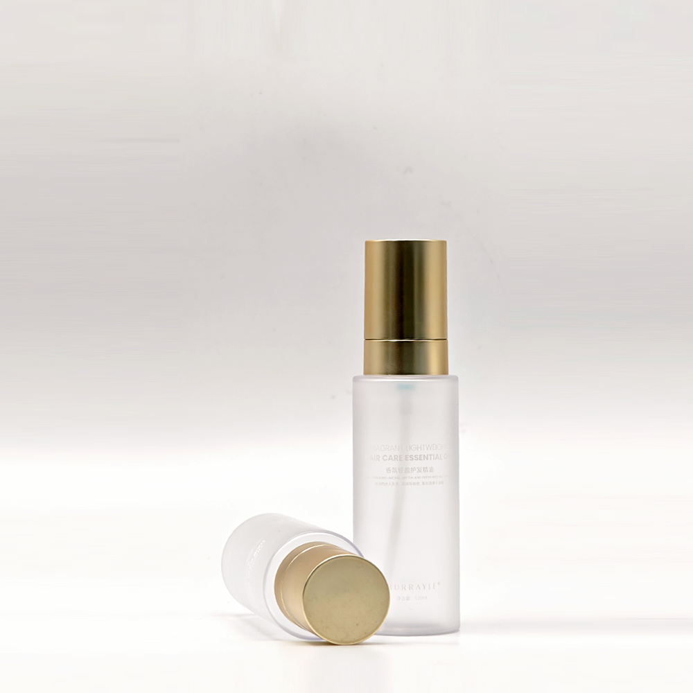 Custom Frosted Empty Plastic Bottle Gold Pump for Facial Serum - Image 2