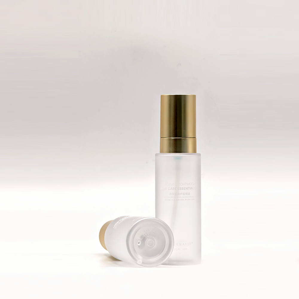 Custom Frosted Empty Plastic Bottle Gold Pump for Facial Serum - Image 3