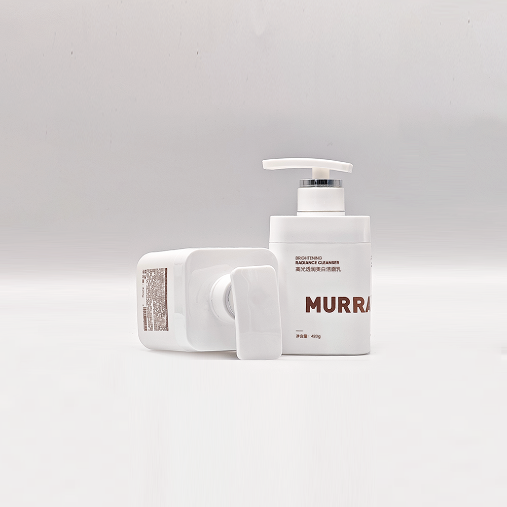 Matte White Square Pump Bottles | Premium Personal Care Packaging - Image 2