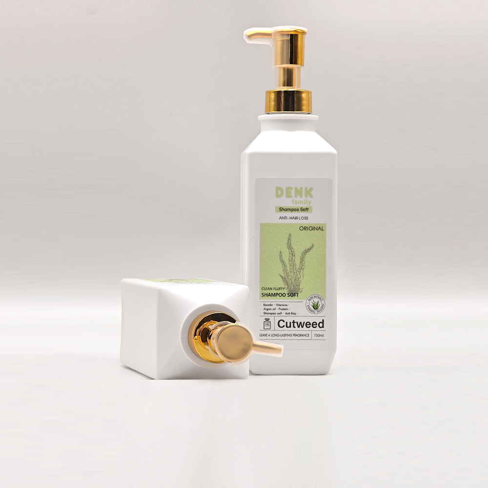 White Square Pump Bottles with Gold Pump | Eco‑friendly Personal Care Packaging - Image 2