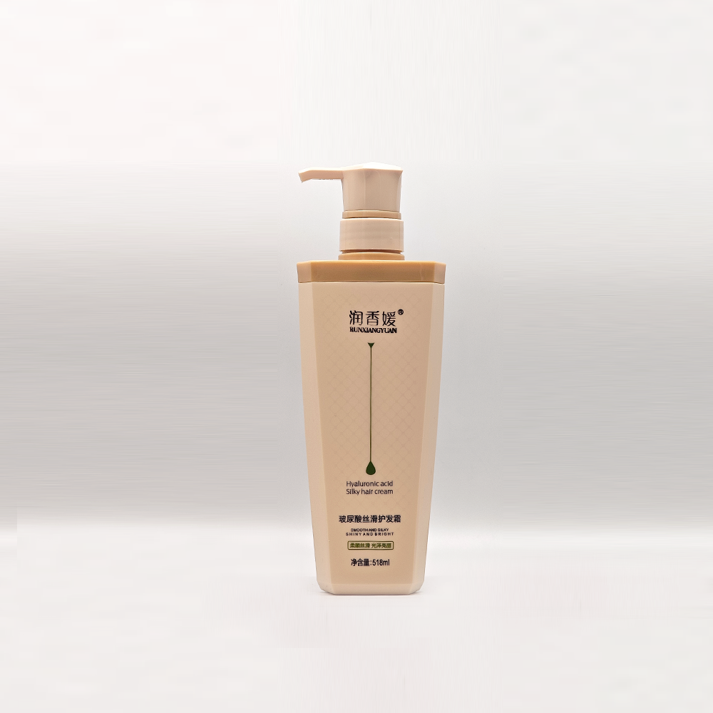Beige Oblique‑Cut Square Pump Bottles | Elegant Hair‑Care Cosmetic Packaging - Imagen 4