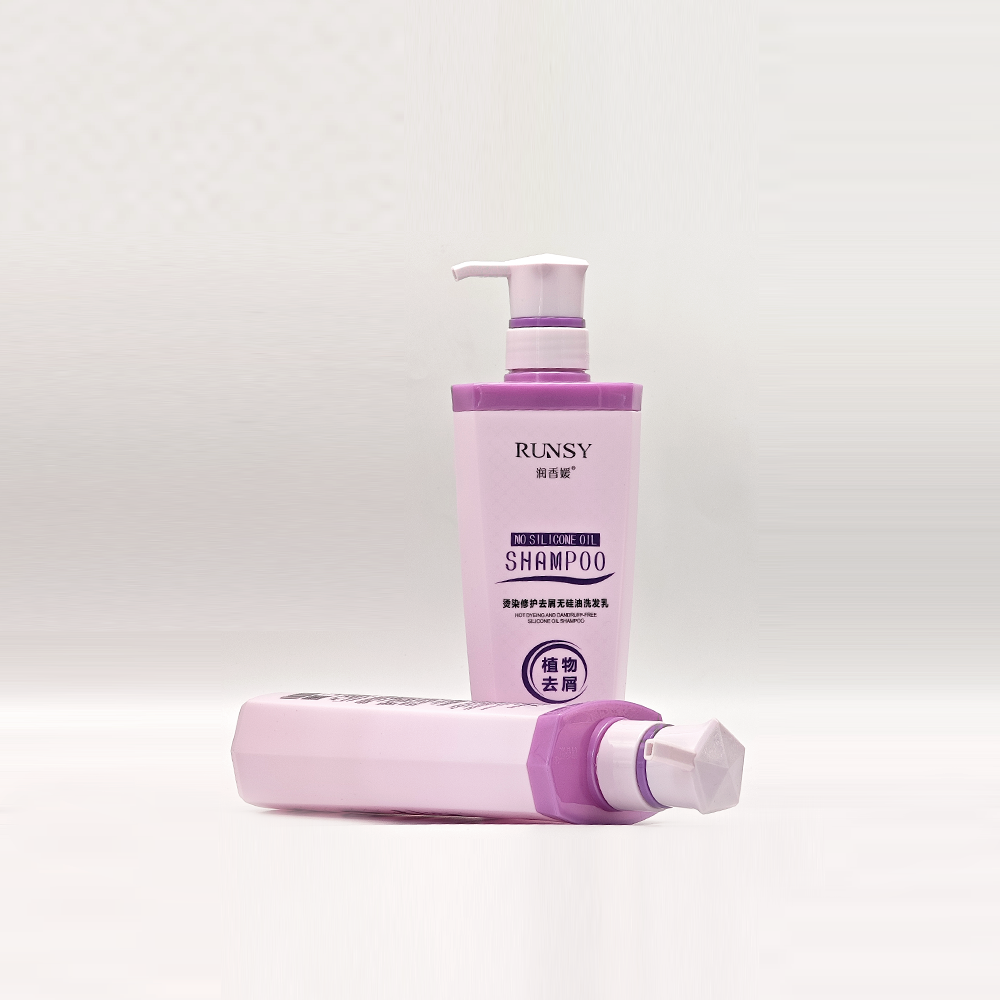 Light‑Purple Two‑Tone Square Pump Bottles | Sweet‑Style Hair‑Care Packaging - Imagen 3
