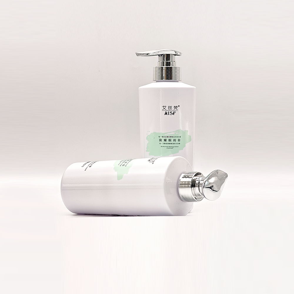 White Straight Cylinder Pump Bottles | Minimalist Modern Cosmetic Packaging - Imagen 3