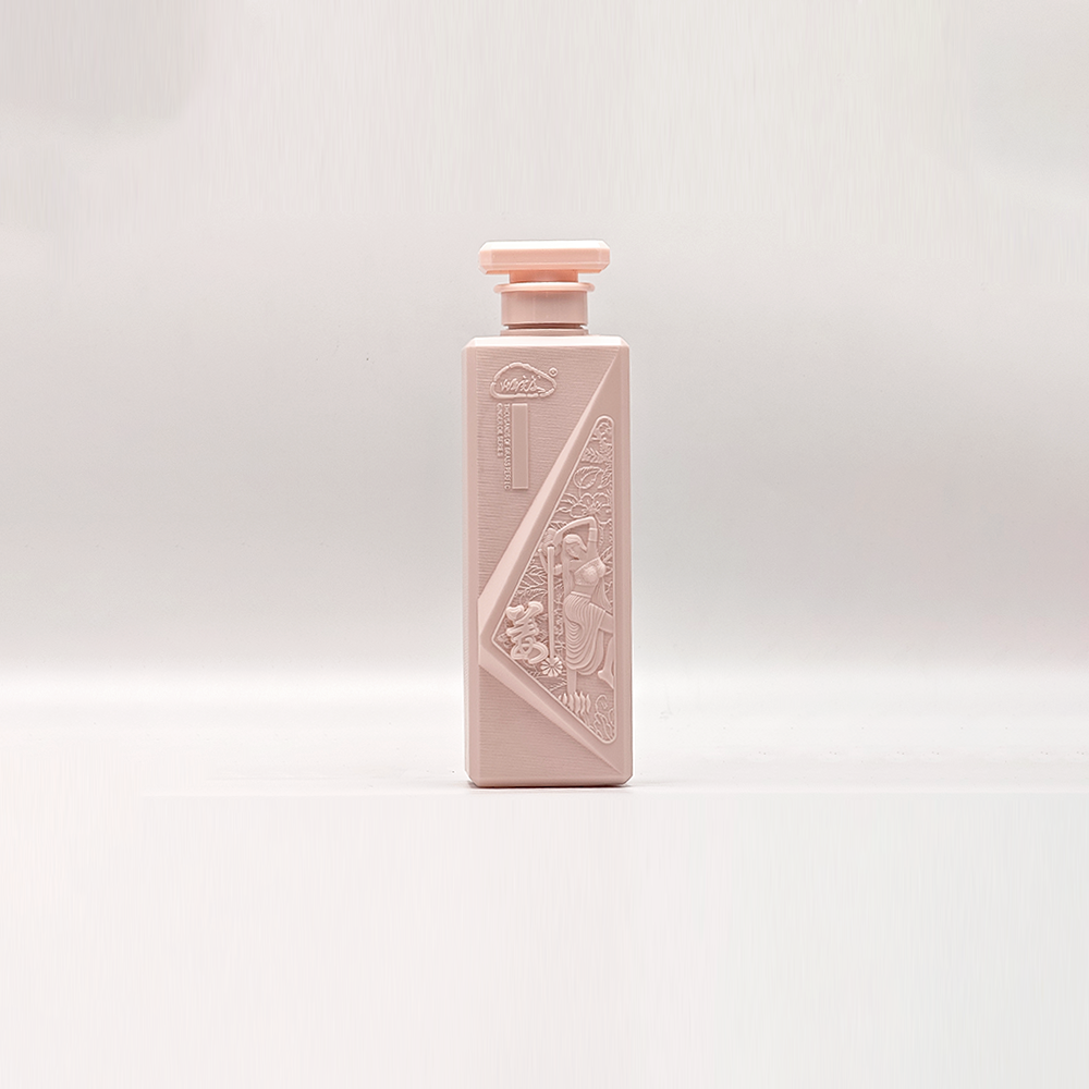 Pastel Pink Embossed Square Pump Bottles | Vintage‑Style Luxury Skincare Packaging — изображение 4