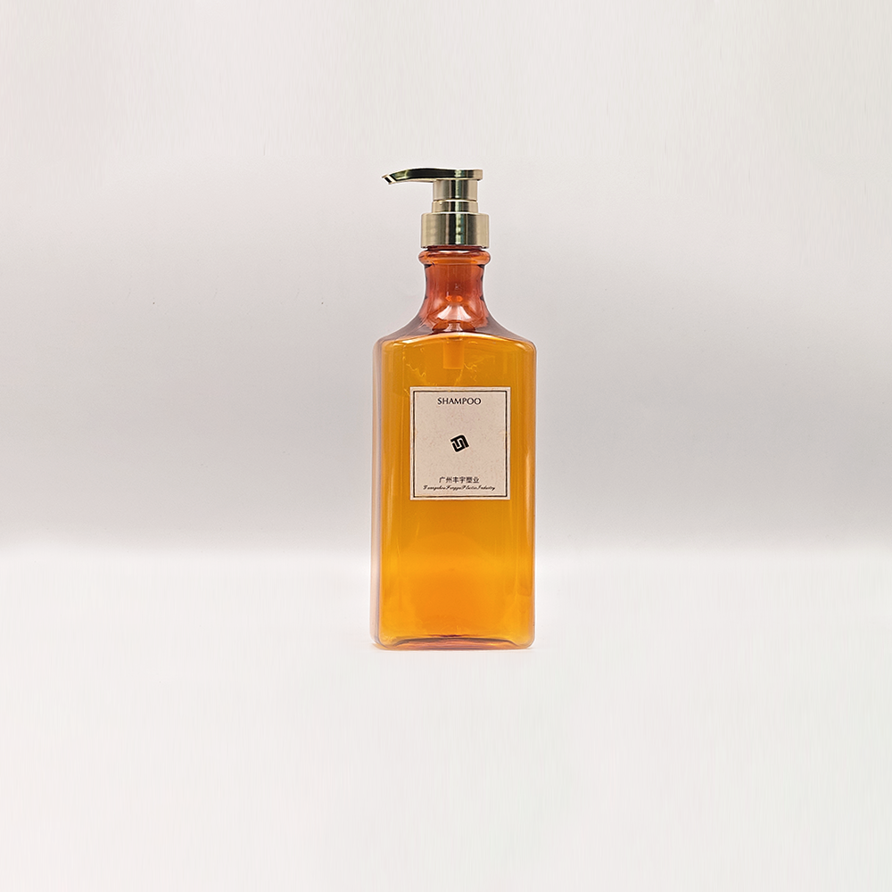 Transparent Amber Square Pump Bottles | Vintage‑Luxury Personal‑Care Packaging - Imagen 4