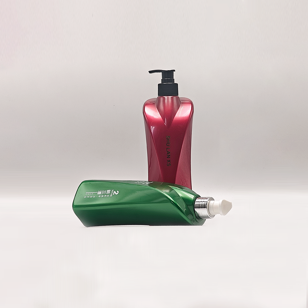 Metallic Twisted‑Curve Pump Bottles | Eye‑Catching Custom Hair‑Care Packaging - Image 2