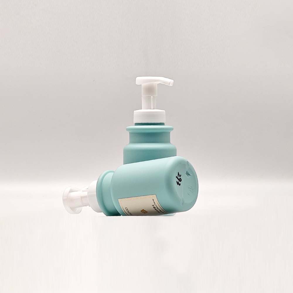 Matte Mint‑Green Short Cylindrical Pump Bottles | Minimalist Soft‑Tone Skincare Packaging - Image 3