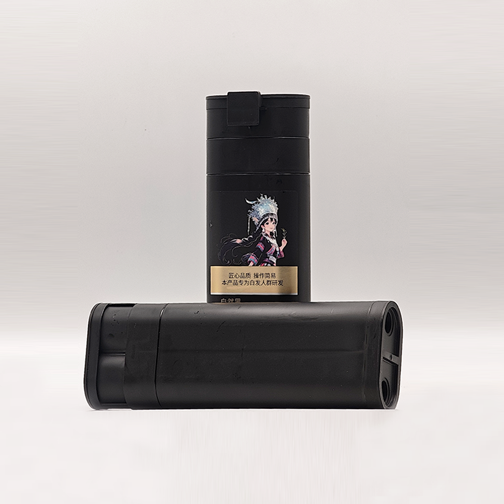 Matte Black Flat Rectangular HDPE Bottle with Flip‑Top Cap | Customizable Personal‑Care Packaging - الصورة 3