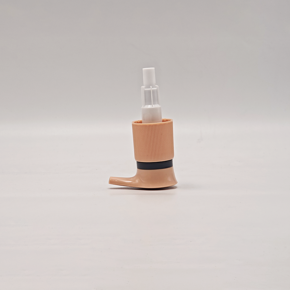 Classic Ribbed Beige Cosmetic Dispenser Pump, Practical Accessory for Lotion, Shampoo and Body Care Containers - Image 4