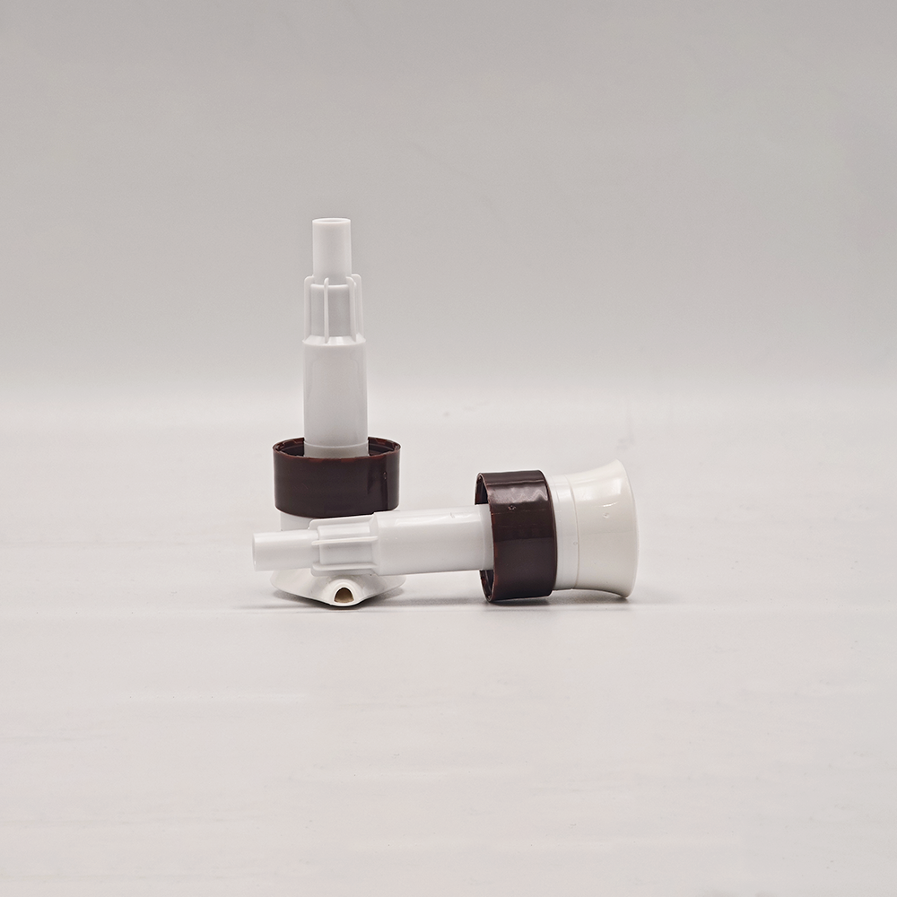 Classic White‑Brown Cosmetic Dispenser Pump, Durable Accessory for Lotion, Shampoo and Skincare Containers - Image 2
