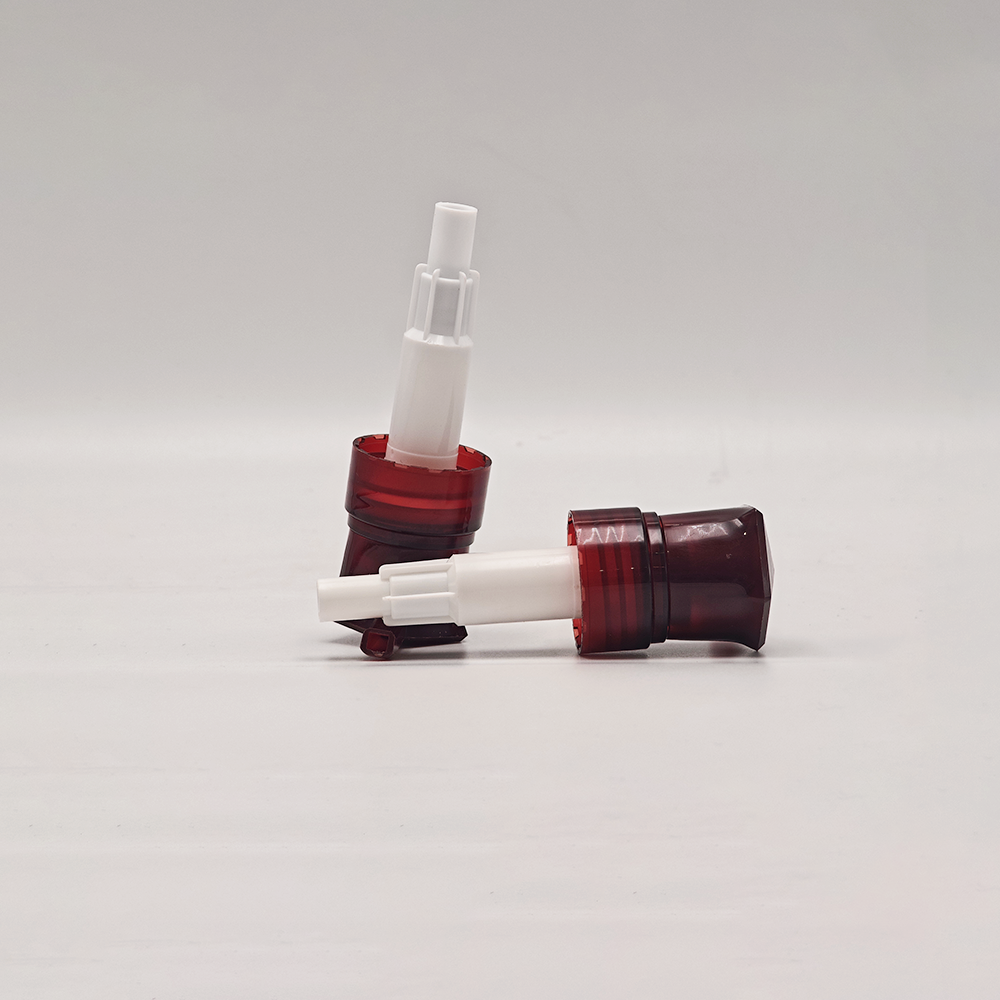 Classic Deep Red Translucent Cosmetic Pump Head, Practical Dispenser for Lotion and Beauty Product Containers — изображение 2