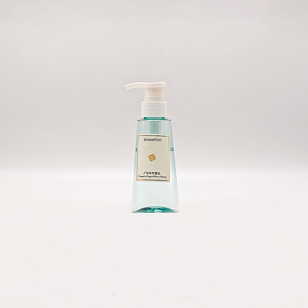 Elegant Clear Cyan PET Dispenser Bottle with Pump for Hair Care Cosmetic Containers - Imagen 4
